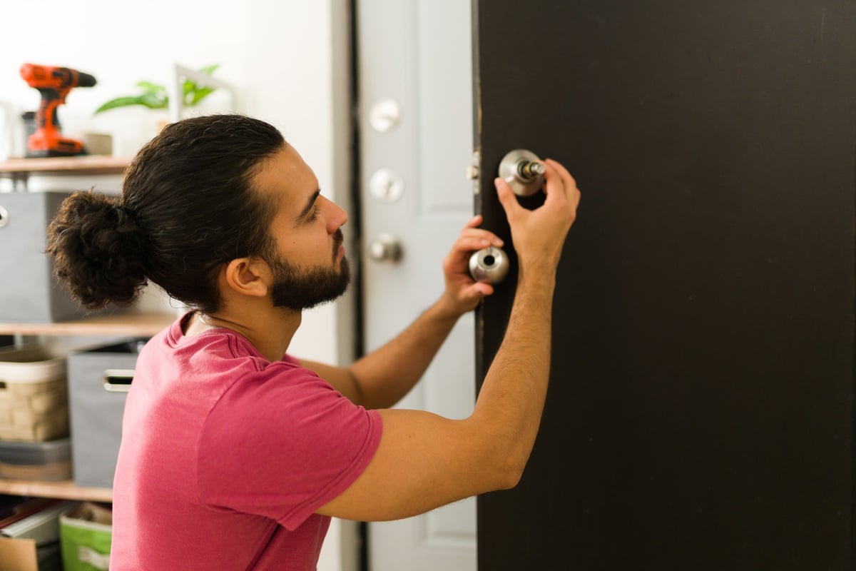 Professional locksmith technician